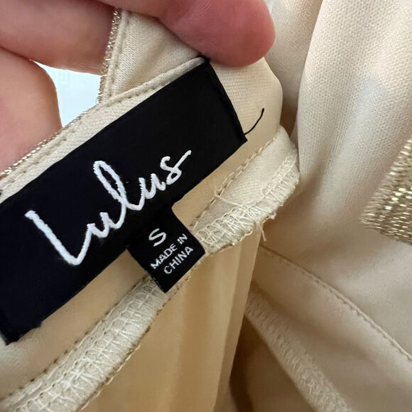 Lulu's Gold Maxi Dress - Picture 10 of 15